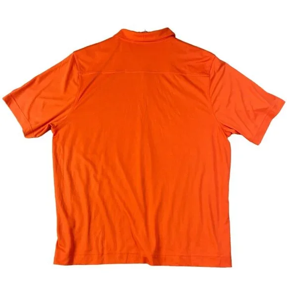 CUTTER & BUCK Prospect Texture Stretch Polo SZ XXL Orange CB DryTec 50 UPF+ Golf - Picture 2 of 6